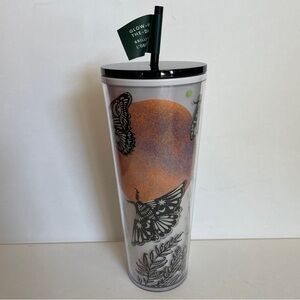 Starbucks Halloween 2025 Moth Moon Glow In The Dark Night Tumbler Cup 24 Oz NEW